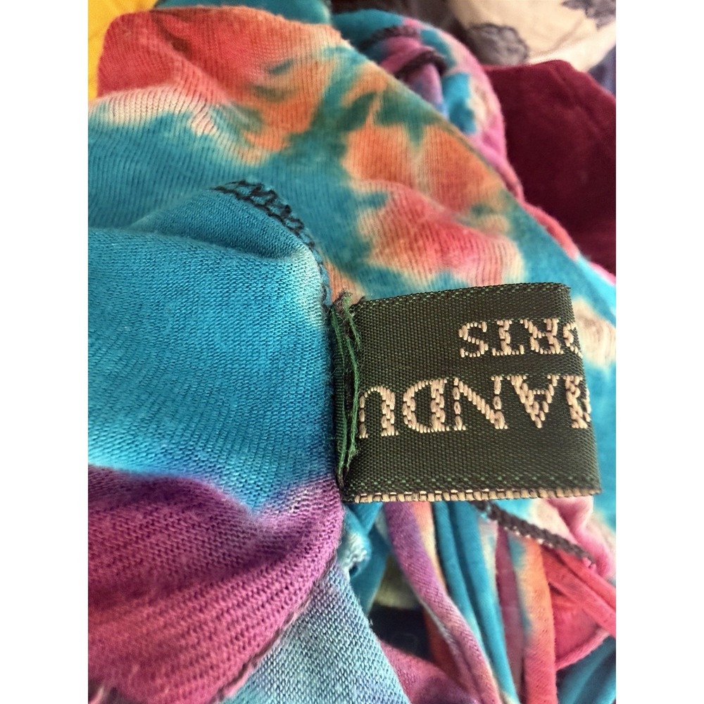 Vibrant Turquoise Multi-Color Hand-Dyed Sleeveless A-Line Sundress - Picture 8 of 8